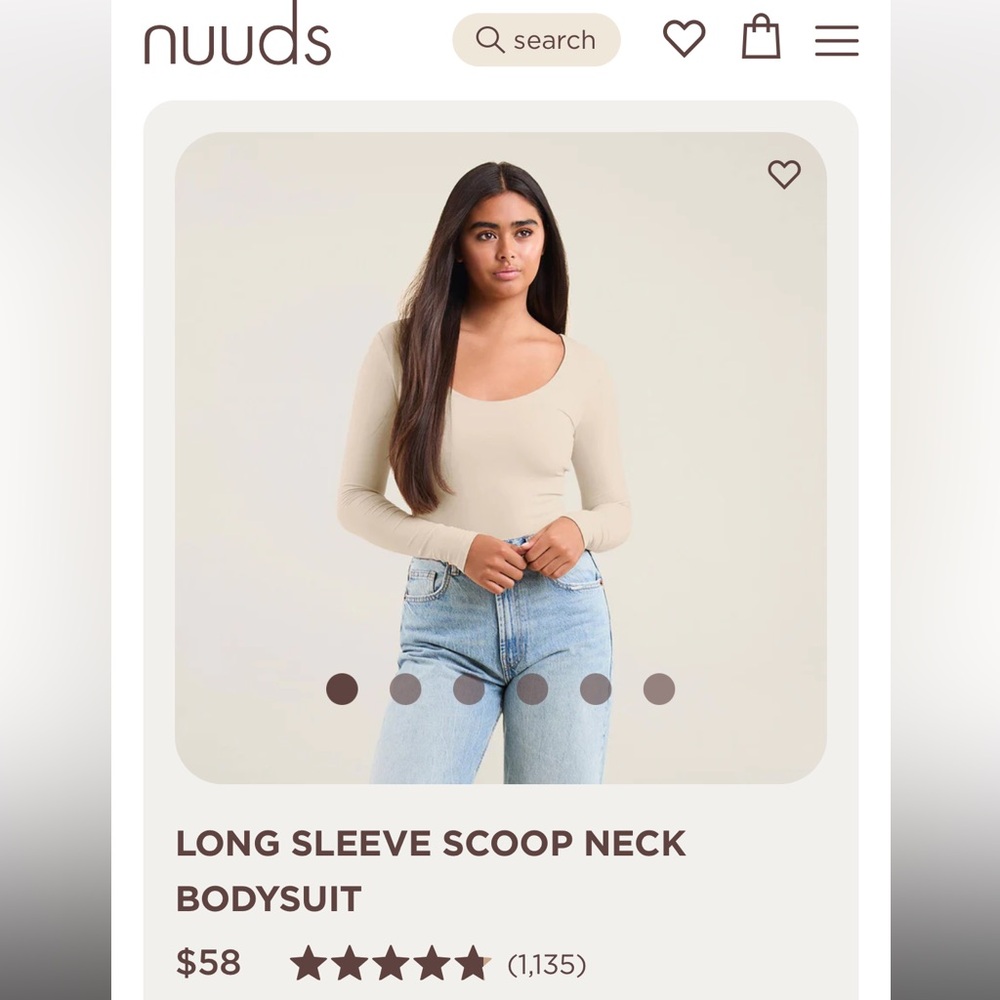 Brand new Nuuds long sleeve bodysuit size small
